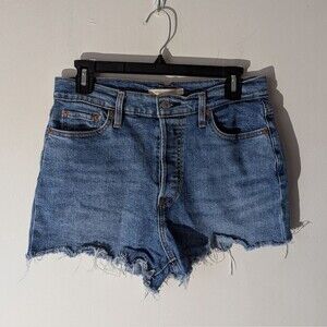 Levi's Wedgie Straight Cut Off Denim Jean Shorts Women's Size 29